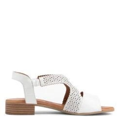Canada White Leather Sandals -Lynx Shoes Shop DF12357WHILE 5