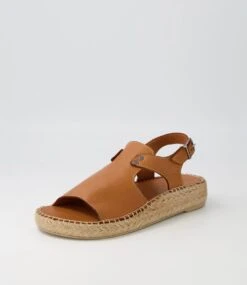 Jelong Tan Leather Espadrilles -Lynx Shoes Shop DF12407TANLE 3