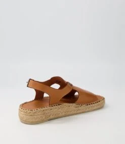 Jelong Tan Leather Espadrilles -Lynx Shoes Shop DF12407TANLE 4