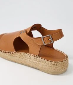 Jelong Tan Leather Espadrilles -Lynx Shoes Shop DF12407TANLE 6