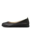 Merca Black Leather Ballets 1 Merca Black Leather Ballets -Lynx Shoes Shop DF12421BLALE 4
