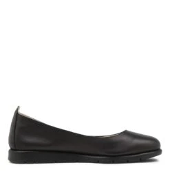 Merca Black Leather Ballets -Lynx Shoes Shop DF12421BLALE 5