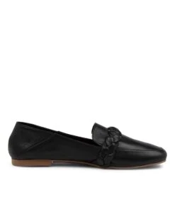 Nanturm Black Leather Loafers -Lynx Shoes Shop DF12426BLALE 5
