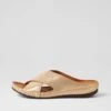Navee Rose Gold Leather Slides -Lynx Shoes Shop DF12428M63LE 2