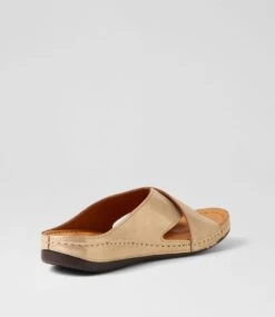 Navee Rose Gold Leather Slides -Lynx Shoes Shop DF12428M63LE 4