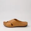 Navee Tan Leather Slides -Lynx Shoes Shop DF12428TANLE 2