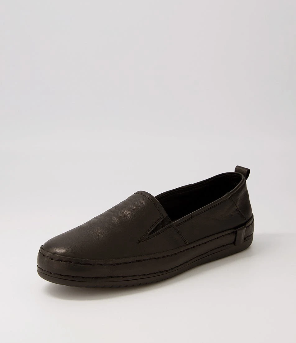 Pluto Black Leather Sneakers 4 Pluto Black Leather Sneakers - Image 2