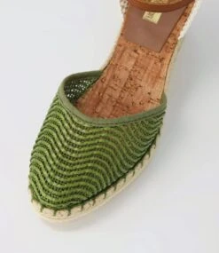 Tish Khaki Weave Espadrilles -Lynx Shoes Shop DF12456H48NV 5