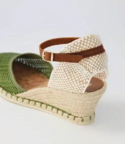 Tish Khaki Weave Espadrilles -Lynx Shoes Shop DF12456H48NV 6