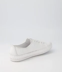Pleasin White Leather Sneakers -Lynx Shoes Shop DF12475WHILE 4
