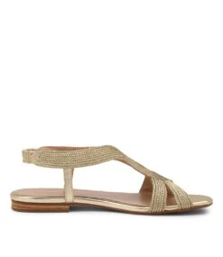 Adera Gold Rope Leather Sandals -Lynx Shoes Shop DF12483GOLP4 5
