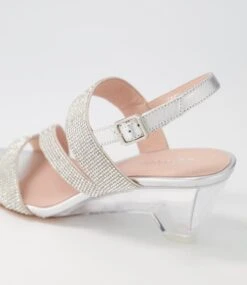 Fanzy Silver Jewels Leather Sandals -Lynx Shoes Shop DF12502S432J 6