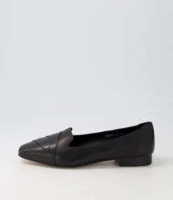 Dessa Black Leather Loafers