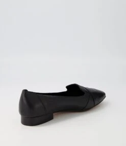 Dessa Black Leather Loafers -Lynx Shoes Shop DF12538BLALE 4