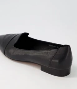 Dessa Black Leather Loafers -Lynx Shoes Shop DF12538BLALE 6