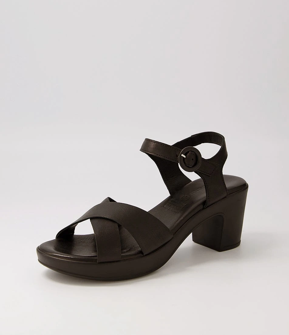 Baha2 Black Leather Sandals Bh 4 Baha2 Black Leather Sandals Bh - Image 2
