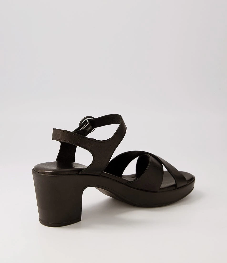 Baha2 Black Leather Sandals Bh 5 Baha2 Black Leather Sandals Bh - Image 3