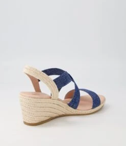 Jolli Dark Denim Elastic Espadrilles -Lynx Shoes Shop DF12601DLT29 4