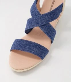 Jolli Dark Denim Elastic Espadrilles -Lynx Shoes Shop DF12601DLT29 5