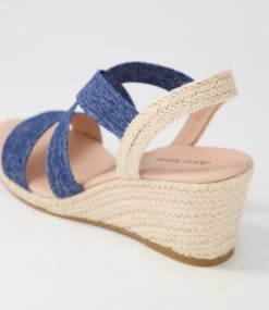 Jolli Dark Denim Elastic Espadrilles -Lynx Shoes Shop DF12601DLT29 6