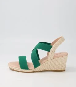 Jolli Emerald Elastic Espadrilles