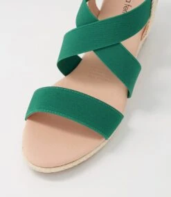 Jolli Emerald Elastic Espadrilles -Lynx Shoes Shop DF12601H1529 5