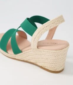 Jolli Emerald Elastic Espadrilles -Lynx Shoes Shop DF12601H1529 6