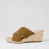 Jinna Khaki Suede Sandals