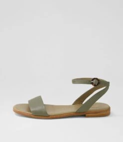 Atilly Lrg Olive Leather Sandals