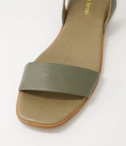 Atilly Lrg Olive Leather Sandals -Lynx Shoes Shop DF12629H81LE 5