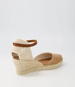 Taloria Champagne Recycled Canvas Wedges -Lynx Shoes Shop DF12655N74C2 4