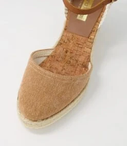 Taloria Champagne Recycled Canvas Wedges -Lynx Shoes Shop DF12655N74C2 5