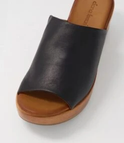 Charge2 Black Leather Slides 10 Charge2 Black Leather Slides -Lynx Shoes Shop DF12657BMHLE 5