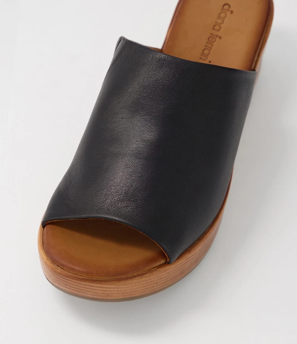 Charge2 Black Leather Slides 6 Charge2 Black Leather Slides - Image 4