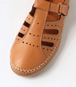 Boya Tan Leather Flat Shoes -Lynx Shoes Shop DF12663TANLE 5