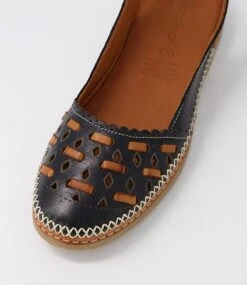 Bogart Black Tan Leather Flat Shoes -Lynx Shoes Shop DF12665BCPLE 5