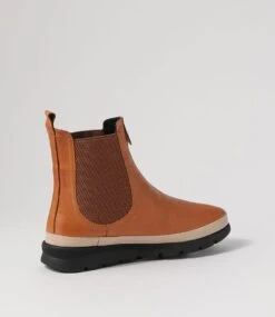 Eliah Tan Nude Leather Chelsea Boots 9 Eliah Tan Nude Leather Chelsea Boots -Lynx Shoes Shop DF12670T84LE 4