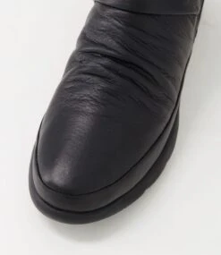 Evelyn Black Leather Ankle Boots -Lynx Shoes Shop DF12671BLALE 5