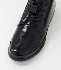 Erika Black Patent Leather Ankle Boots -Lynx Shoes Shop DF12673BLAPL 5
