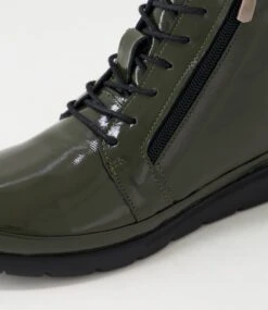 Erika Forest Patent Leather Ankle Boots -Lynx Shoes Shop DF12673H22PL 6