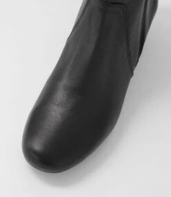 Fleur Black Leather Ankle Boots -Lynx Shoes Shop DF12683BLALE 5