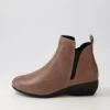 Gista Dark Taupe Leather Chelsea Boots 2 Gista Dark Taupe Leather Chelsea Boots -Lynx Shoes Shop DF12686NJGLE 2