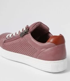 Princess Mauve Tan Leather Sneakers 11 Princess Mauve Tan Leather Sneakers -Lynx Shoes Shop DF12705IGWLE 6