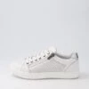 Princess White Silver Leather Sneakers -Lynx Shoes Shop DF12705W95LE 2