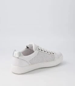 Princess White Silver Leather Sneakers -Lynx Shoes Shop DF12705W95LE 4