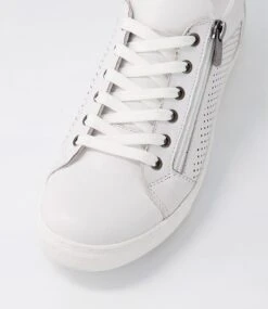Princess White Silver Leather Sneakers -Lynx Shoes Shop DF12705W95LE 5