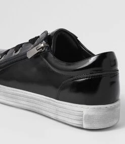 Prince Black Distressed Sole Patent Leather Sneakers -Lynx Shoes Shop DF12708B75PL 6