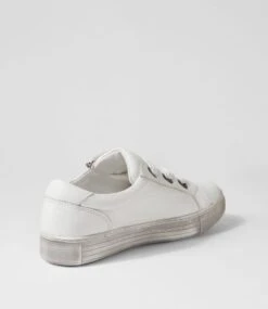 Prince White Distressed Sole Leather Sneakers -Lynx Shoes Shop DF12708W1ILE 4