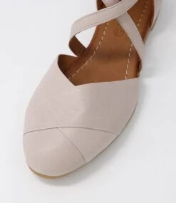 Serine Light Grey Leather Flat Shoes -Lynx Shoes Shop DF12717GDPLE 5