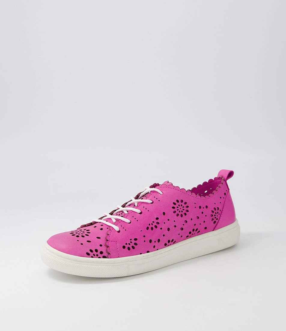 Sabrina Fuchsia Leather Sneakers 4 Sabrina Fuchsia Leather Sneakers - Image 2